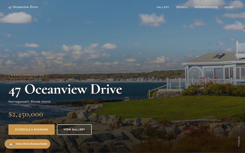 Real estate website demo for Rhode Island agents, landlords, and Airbnb hosts